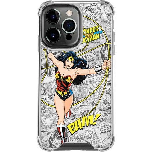 DC Comics Wonder Woman Classic Action Pose iPhone 14 Pro Clear Case